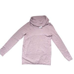 NWT LOFT Cowl Neck Light Pink Long Sleeve Sweater Tunic Size Small